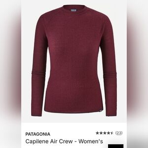 Patagonia Capilene Air Crew Women's Small Sequoia Baselayer